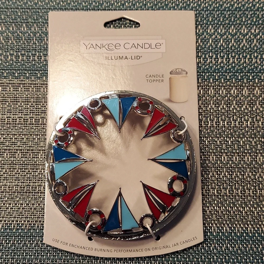 Yankee Candle Illumalid Sailboats Metal Topper For Original Jar Candle BNWT SO